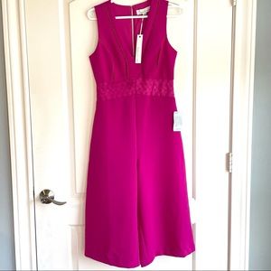 Hot pink Adeline Rae cropped jumpsuit-SM